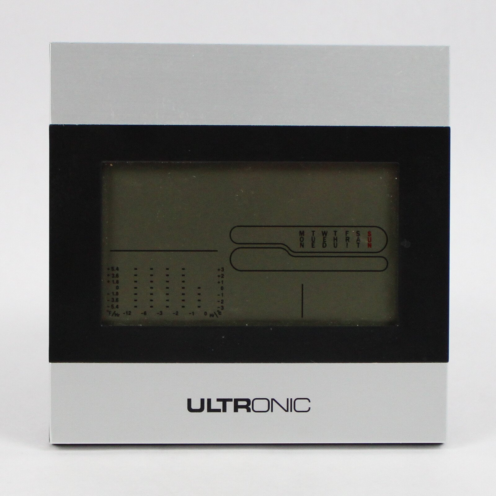 Ultronic Digital Alarm Clock with Weather & Snooze Silver And Black