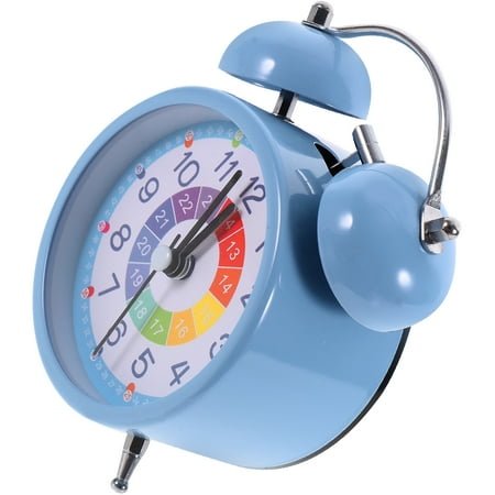 unbranded Luminous Silent Alarm Clock Room Digital Clocks Vintage Desk Child Student Blue