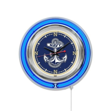 US Naval Academy 15 Double Neon Wall Clock