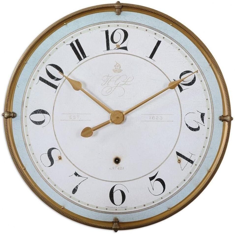 Uttermost 06091 Multicolored Torriana Antiqued Accent Wall Clock - OPEN BOX