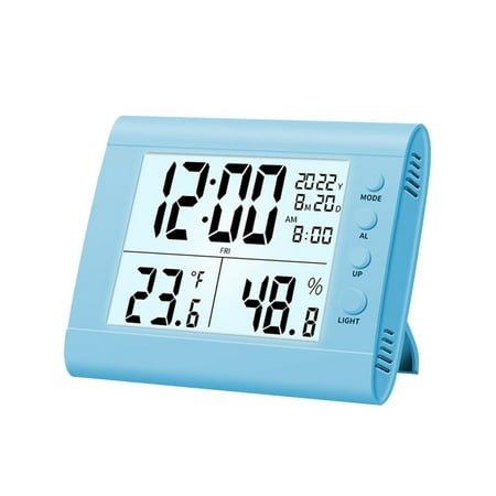 vankin Digital LED Electronic Clock with Stereo Display, Alarm Clock with Snooze, 12/24H Switch, Countdown Timer Clearance