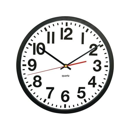 Victory Light Tempus Wall Clock, 11.8 Overall Diameter, Black Case, 1 AA (sold separately)