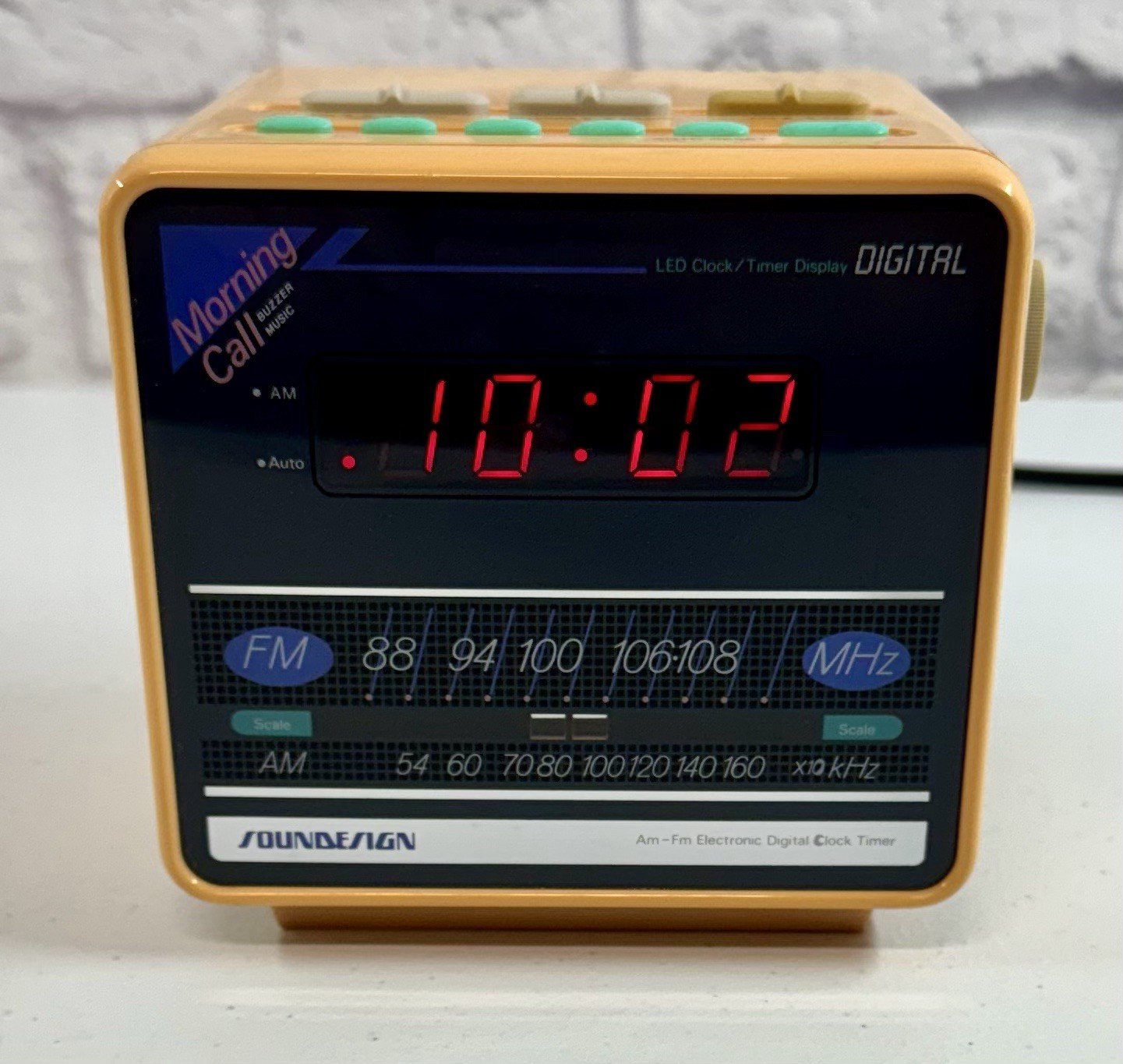 Vintage 1980’s JCPenney Morning Call Pink AM/FM Clock Radio Alarm Digital Cube