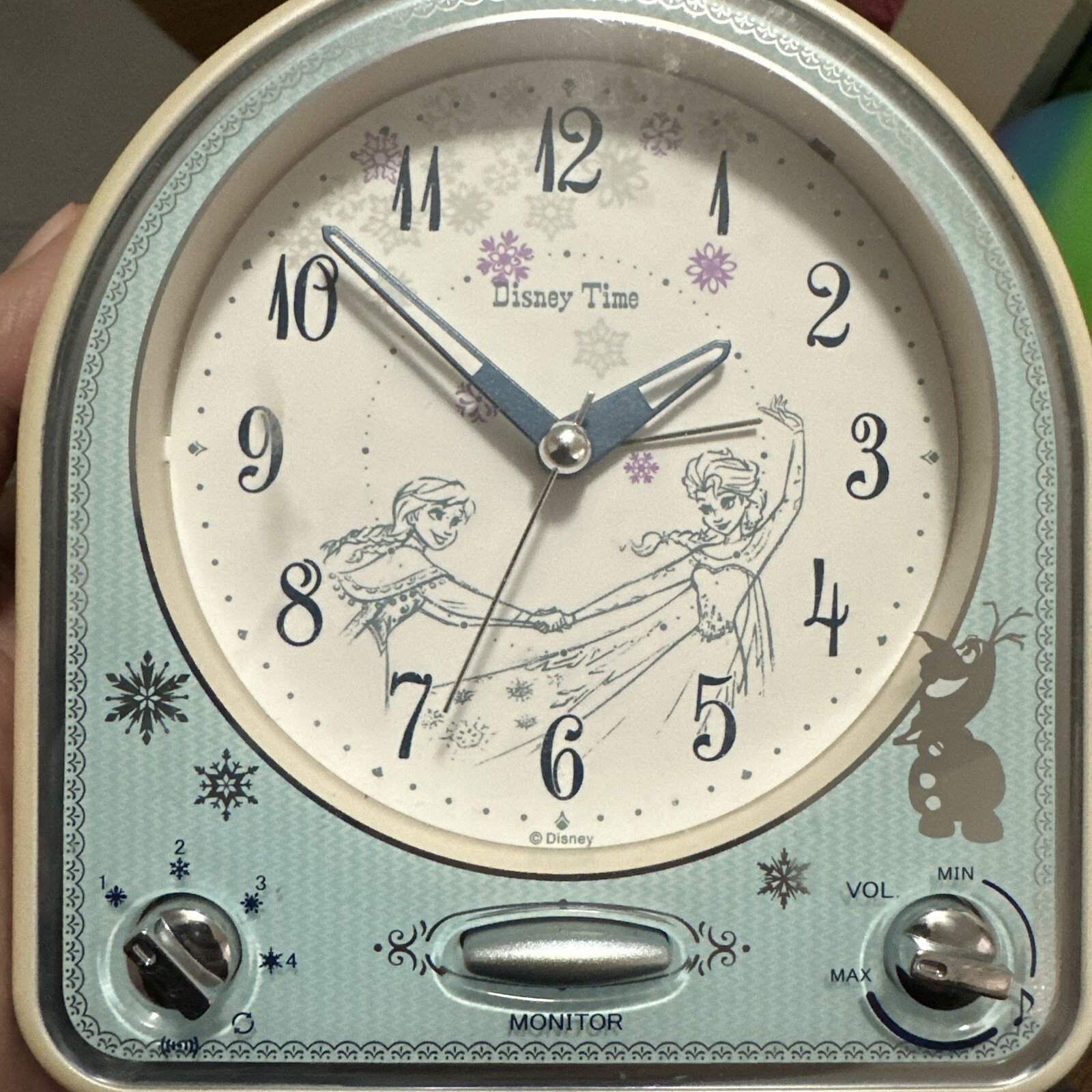 Vintage Disney Time Classical Music Melodies Alarm Clock Blue Everything Working