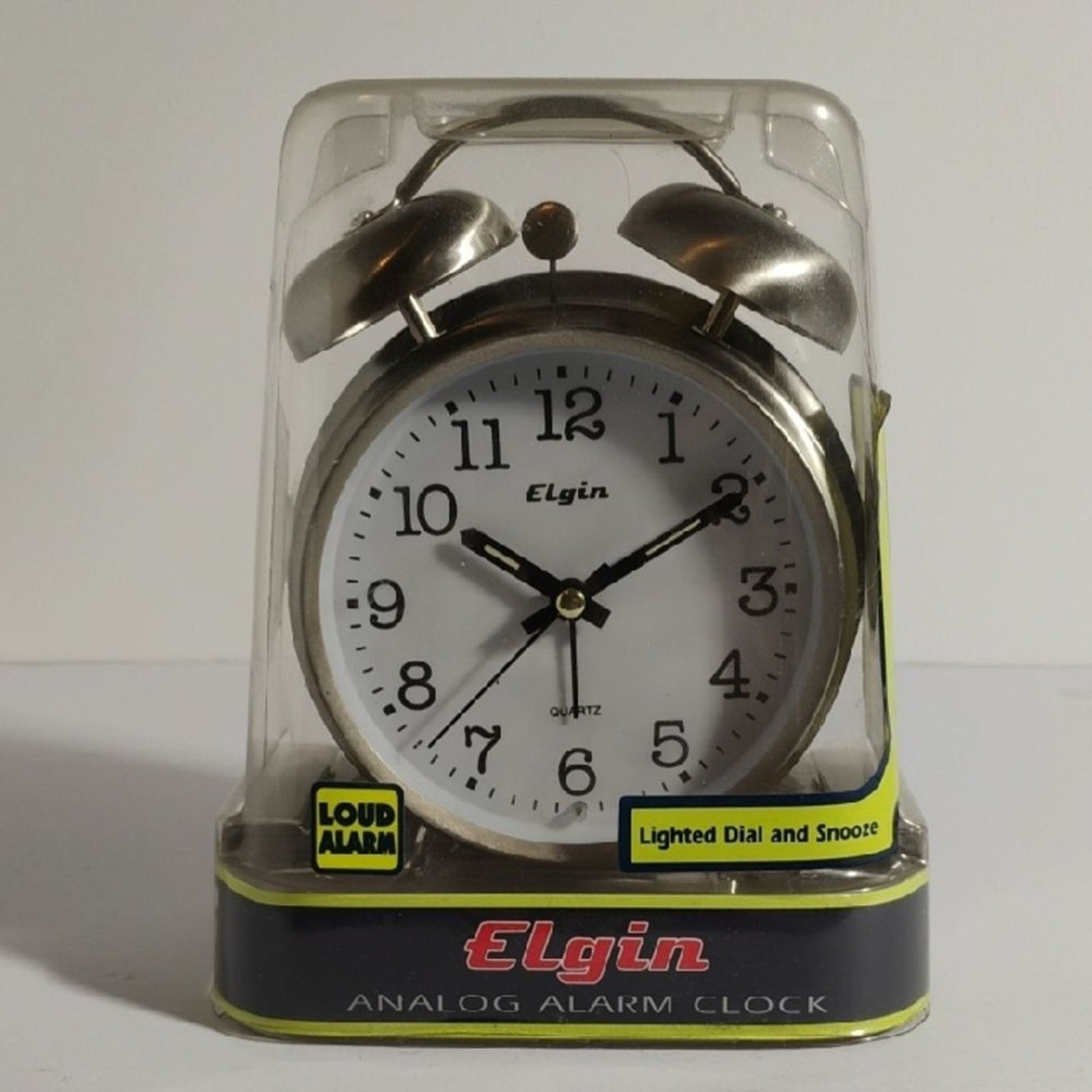 Vintage Elgin Desk Clock Quartz Movement Snooze Lighted Dial Alarm Clock