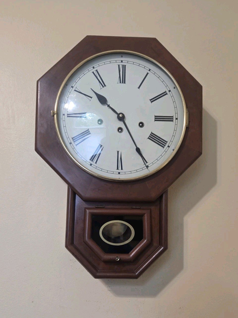 Vintage Mason & Sullivan Wall Clock Chimes German Movement Serviced Working