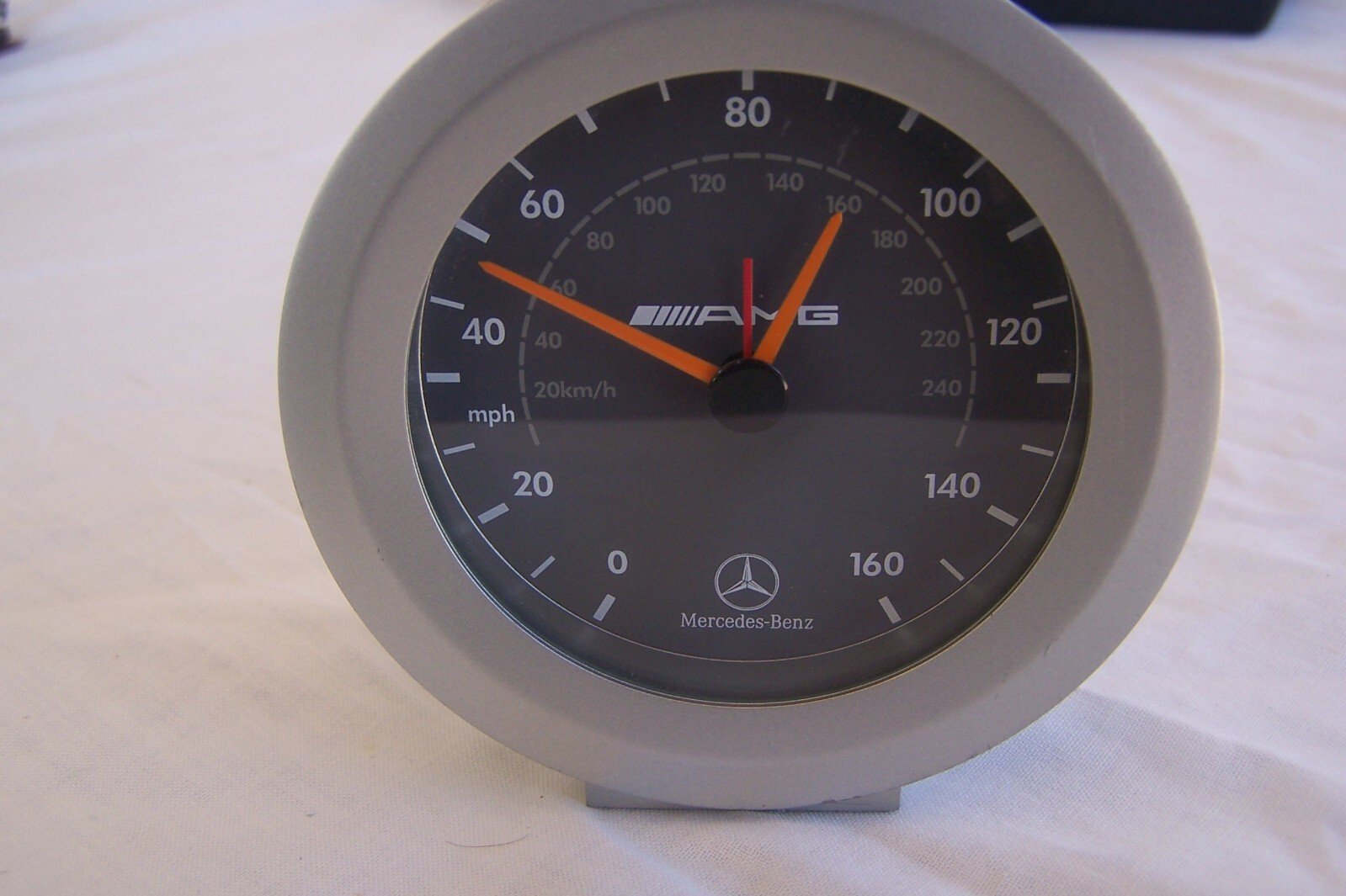 vintage MERCEDES BENZ AMG DESK CLOCK WHEEL SPEEDOMETER dealer promo item XLNT