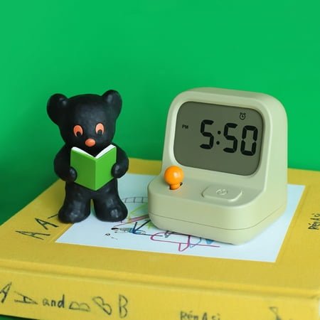 Vintage Mini Game Console Digital Alarm Clock Snooze Modes Countdown Timer