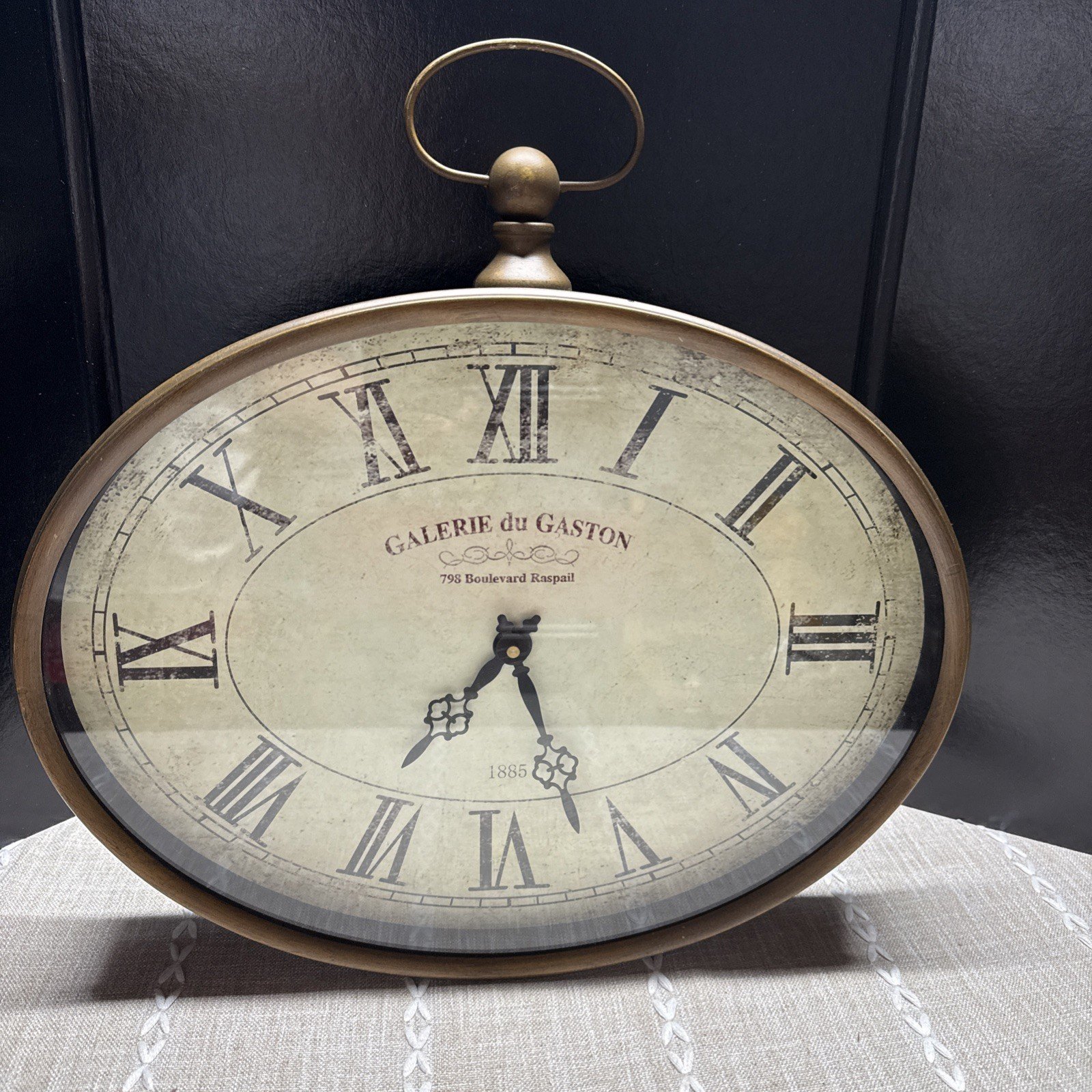 Vintage Style Oval French Wall Clock Galerie Du Gaston