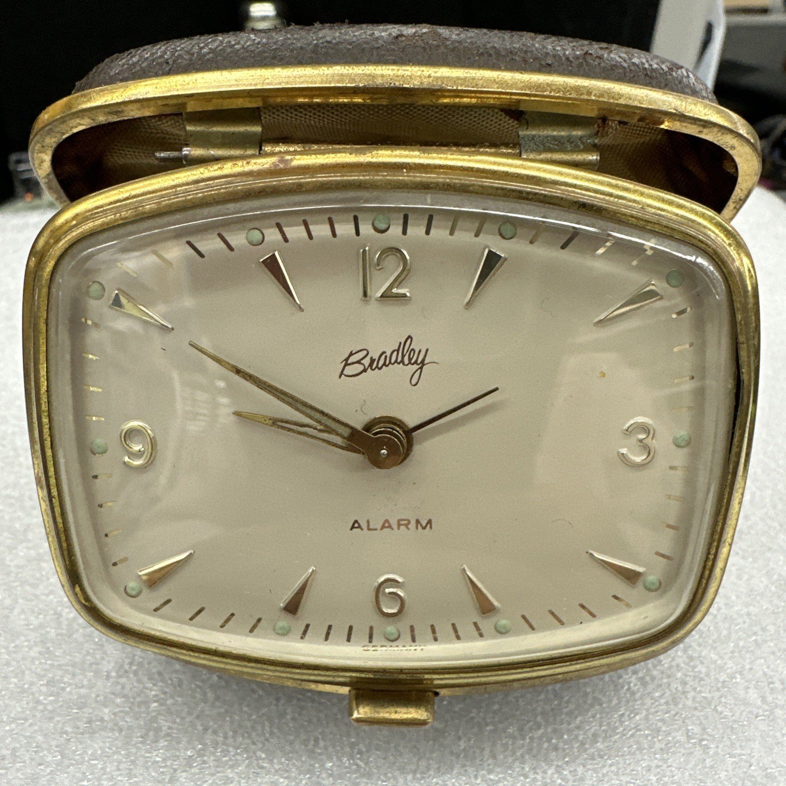 Vintage Travel Alarm Clock | Bradley | Uranium Hands