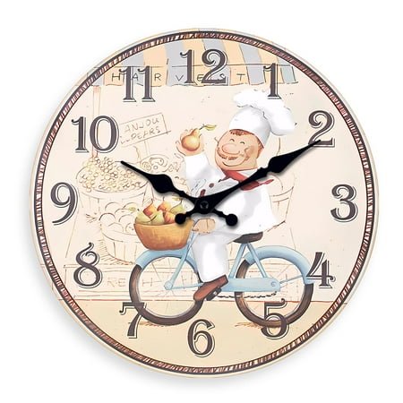 Vintage Wall Clocks Battery Operated 14 Inch - Decorative Wall Clock for kitchen - Silent Wall Clock Non-Ticking