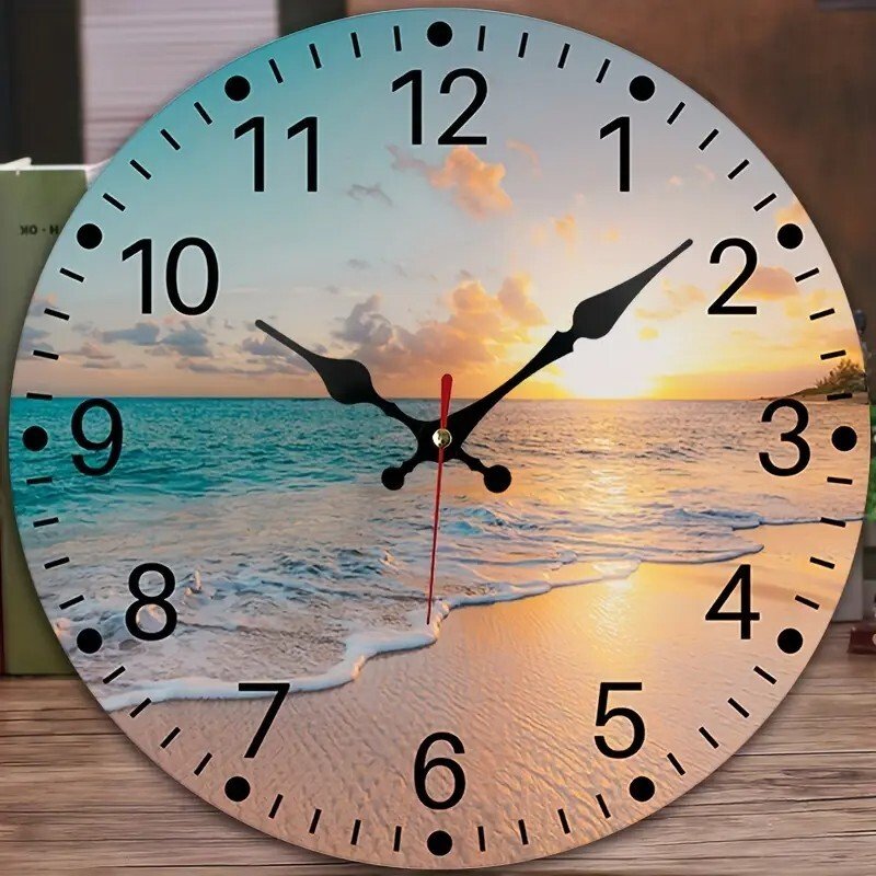 Wall Clock 12 Inch Battery Operated Silent Non-Ticking Wall Clock Modern Quartz