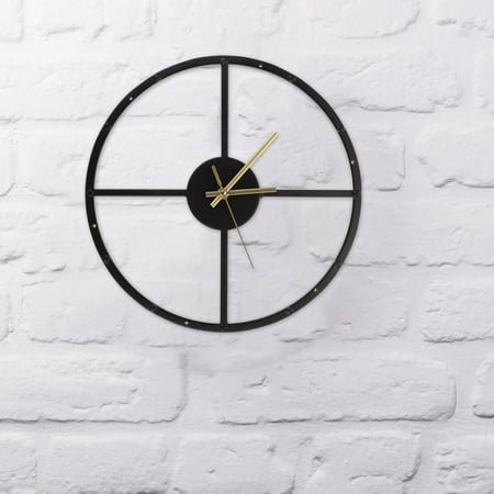 WHAMVOX Wall Clock Decoration Small Pendulum Office Vintage Retro Black