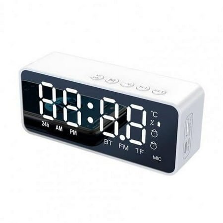 Wireless Bluetooth Speaker FM Radio SoundBox Desktop Alarm Clock Subwoofer Music Player TF Card Bass Boom For All Phone