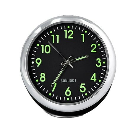 Wovilon Mini Car Fluorescent Wall Clock Light Quartz Clock Universal Pocket Watch