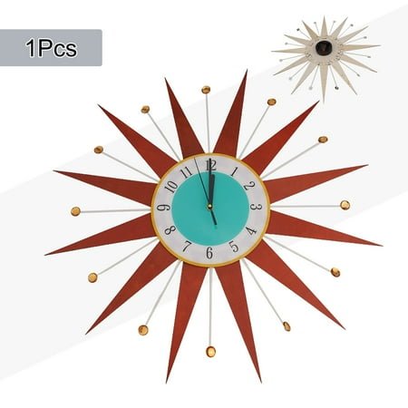 Yannee Medieval Starburst Sunburst Clock 18 inch Wall Clock Home Decor
