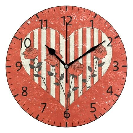 YAZAOO Decorative Wall Clock Size：25cm Berry Good Time Design Pattern Clock