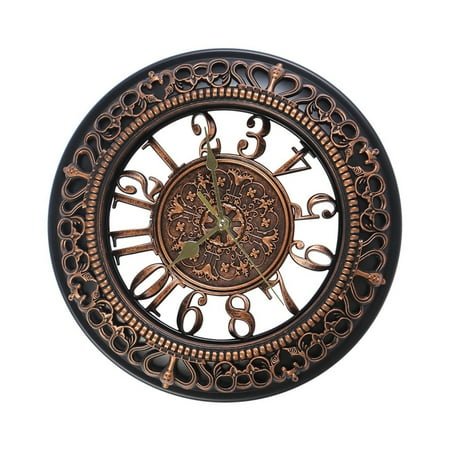 YIGSECU Elegant 12inch Round Wall Clock with Mechanism Art Clocks for Precise Timekeeping