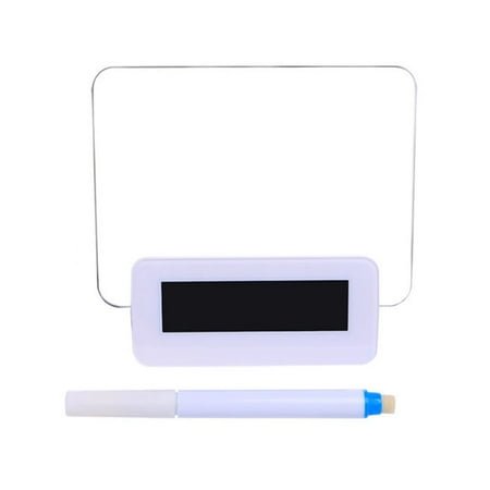 YIGSECU LED Light Digital Clock Alarm Fluorescent Message Board Calendar Thermometer New