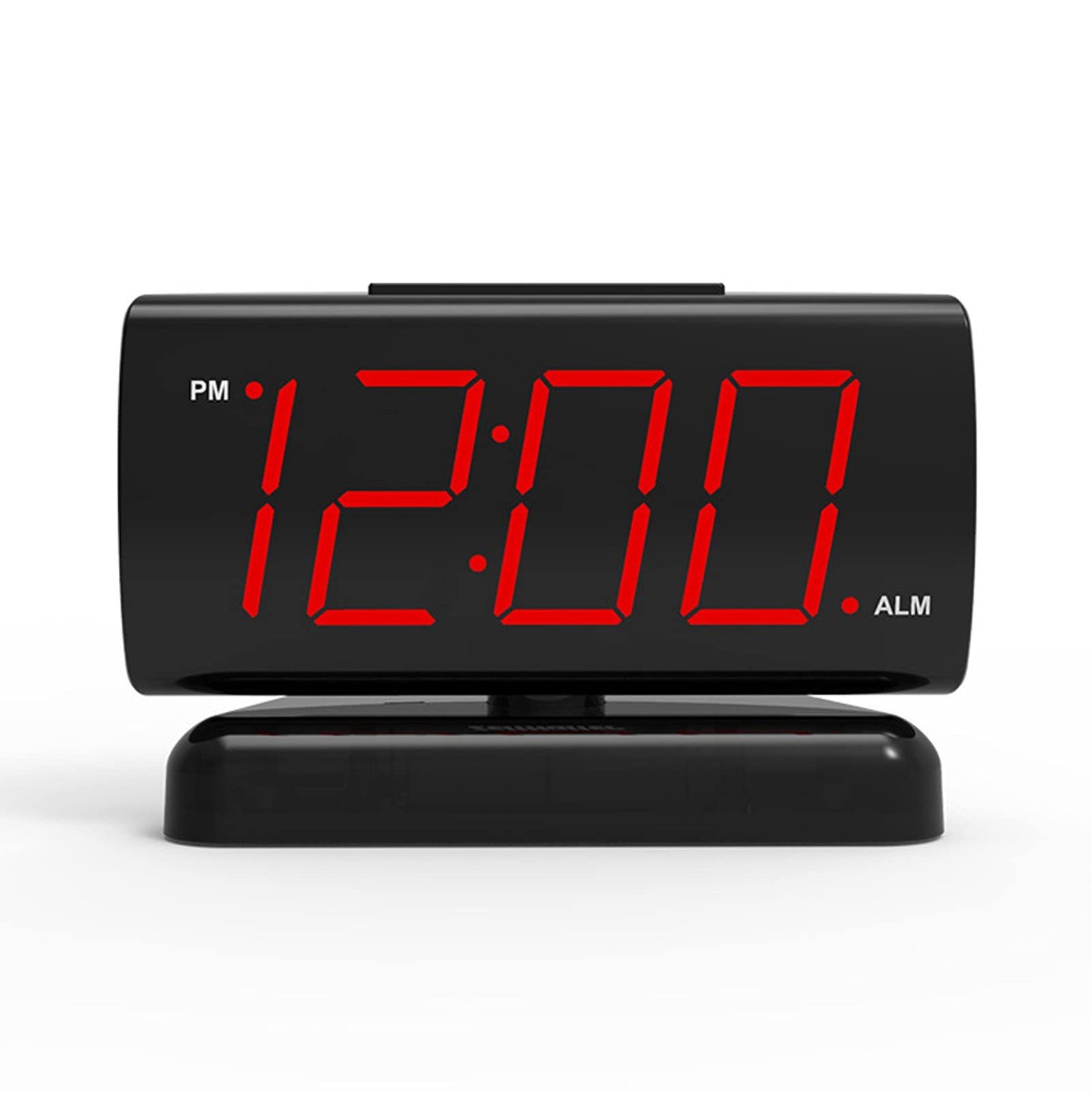 ZOOS Alarm Clock for Bedroom 5 Large LED Digital Clock for Seniors Dimmable Simp