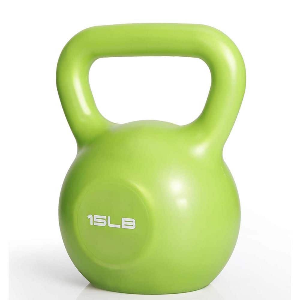 15 lb. Green Strength Training Kettlebell