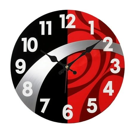 1pc of 10 Inch Modern Irregular Geometric Retro Circular Wall Clock, for Home, Kitchen, Living Room, And Office Decoration, Requires AA Batteries (Excluding) 25.4 Cm X 25.4 Cm