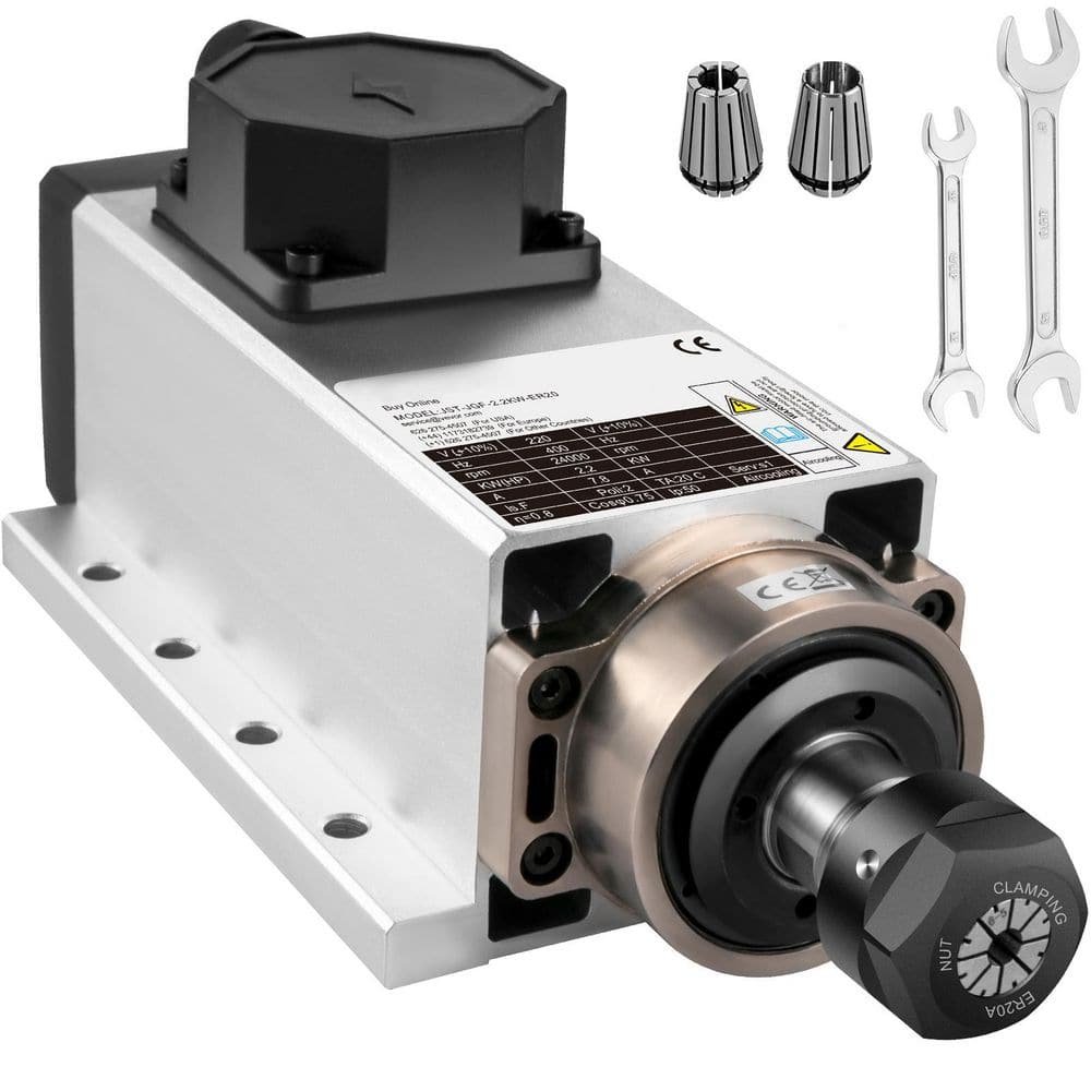 2. 2KW Air Cooled CNC Spindle Motor, 220V, ER20 Collet, 24000 RPM,...