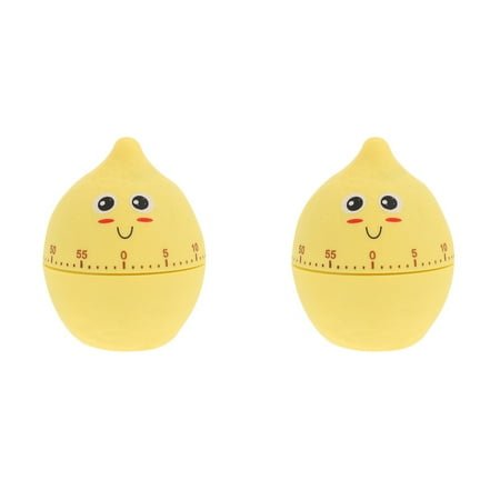 2 Count Timer Clock Lemon Timers Alarm Clocks Retro Student Child Orange