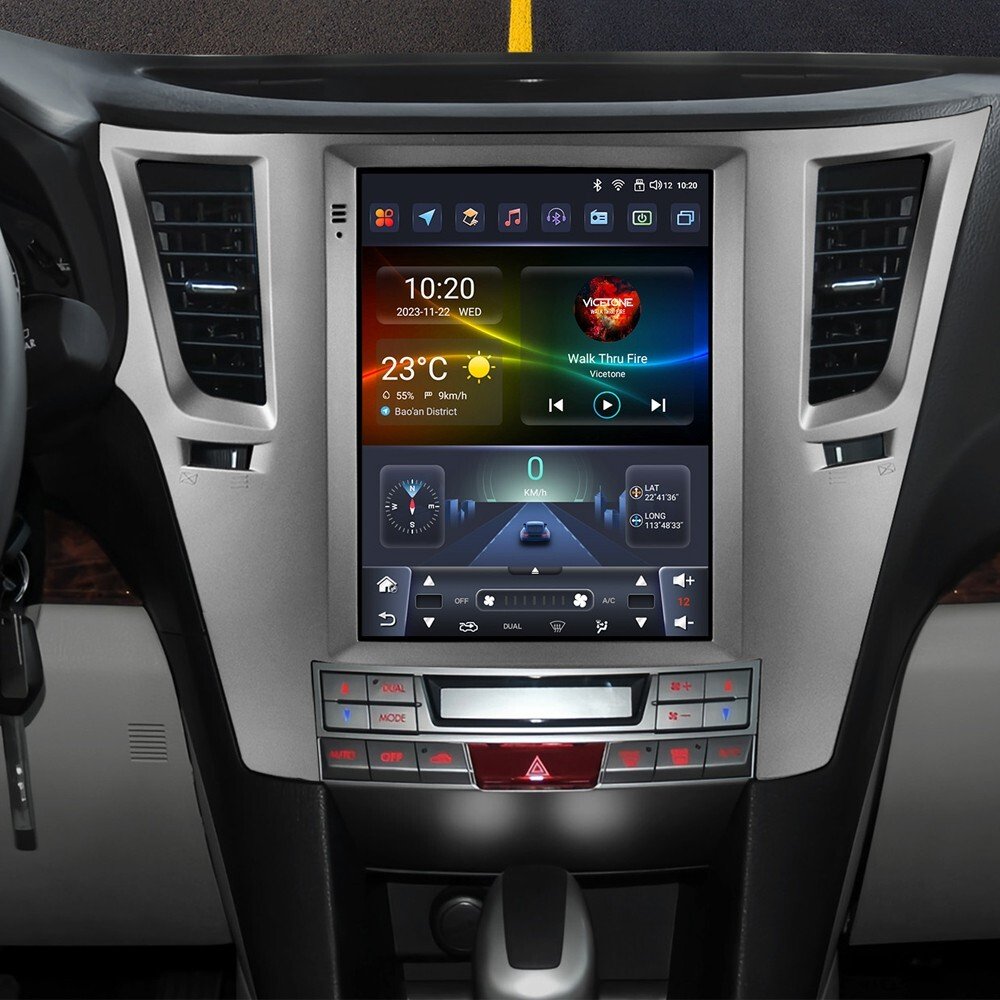 9.7'' Android 14 Car Stereo Radio Head Unit 32GB For Subaru Outback Legacy 09-14