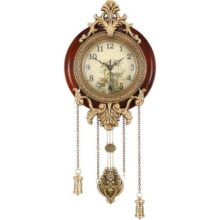 Aero Snail 9 Pendulum Wall Clock, Solid Wood, Battery Operated, Retro Vintage Clock 205A