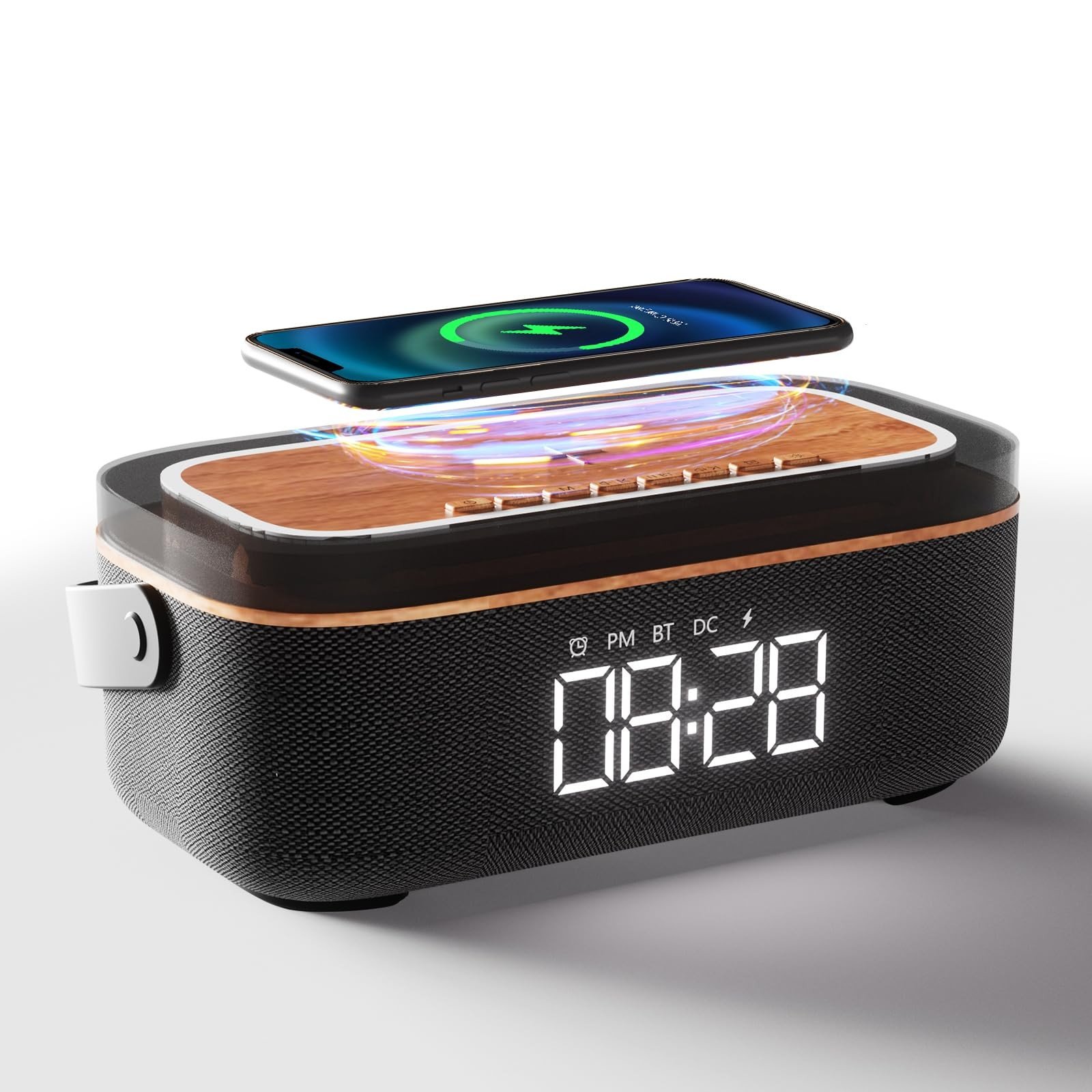 Alarm Clock Bluetooth Speaker for Bedroom, Bluetooth Stereo Sound Speaker, Fa...