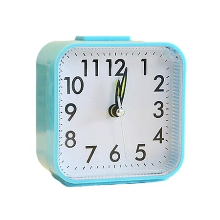 AQRS Non Ticking Alarm Clock Battery Powered Silent Bedside Clock Night Light Easy to Read Loud Enough Travel Clock for Heavy Sleepers Kids Elderly