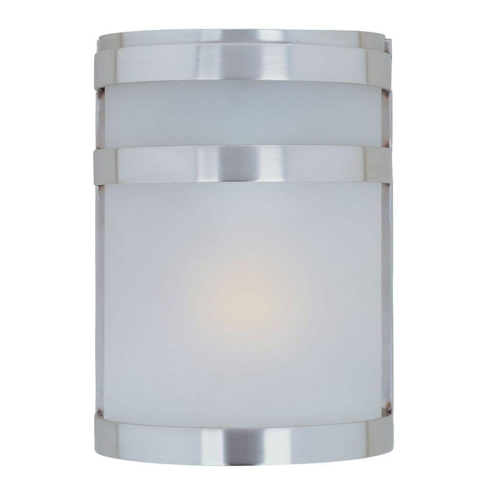 Arc 1-Light Stainless Steel Outdoor Wall Lantern Sconce