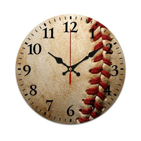 Baseball Background Wall Clock Modern Design Clocks Wall Hanging Home Office School Clocks Round PVC Wall Clocks