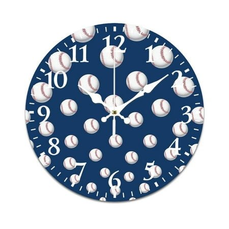 Baseball Softball Ball Wall Clock Modern Design Clocks Wall Hanging Home Office School Clocks Round PVC Wall Clocks