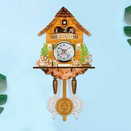 Battery Clocks For Seniors Clock Mechanism Replacement Small Led Alarm Clocks For Bedrooms Cuckoo Wall Clock Chime Alarm Retro Wooden Living Room