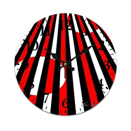 Black White And Red All Over! Wall Clock Modern Design Clocks Wall Hanging Home Office School Clocks Round PVC Wall Clocks