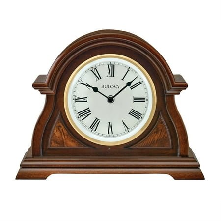 Bulova B7520 Largo Silver Skeleton Dial Desktop Clock