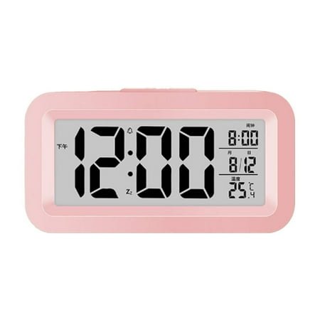 CCOCC Alarm Clock,Clear Display Digital Clock,Multifunction Bedside Clock,Portable Battery-Operated Alarm Clock