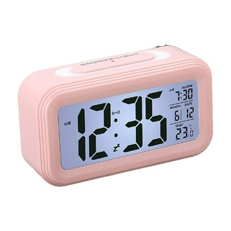 CCOCC Alarm Clock,Compact Smart Digital Clock for Bedrooms,Customizable Backlit Bedside Clock with Gradual Alarm and Temperature Display