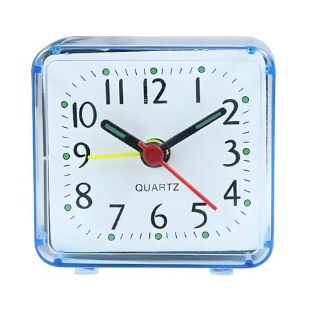 CCOCC Alarm Clock,Stylish Colorful ABS Desk Clock with Silent Second Hand,Practical User-Friendly Alarm Clocks for Bedrooms and Home Office Spaces