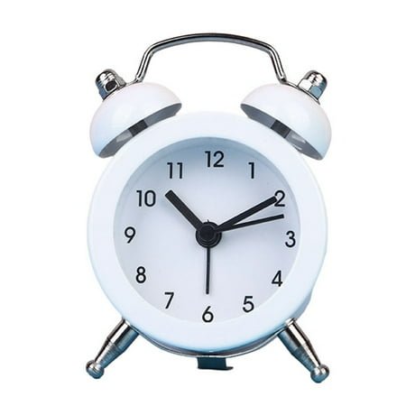 Classic Double Bell Alarm Clock for Bedroom Nighttime Use with Quartz Movement