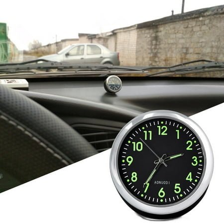 Clearance Sale Mini Car Fluorescent Wall Clock Light Quartz Clock Universal Pocket Watch for Home Men Women Gift