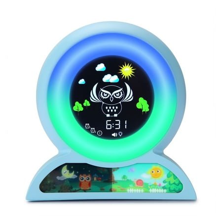 Cute Animal Sleep Trainer Temperature Colorful Night Light Snooze Child Alarm Clock Wake Up Light & Night Light ,Simple Alarm Clock
