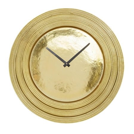 DecMode 24 Gold Aluminum Metal Wall Clock