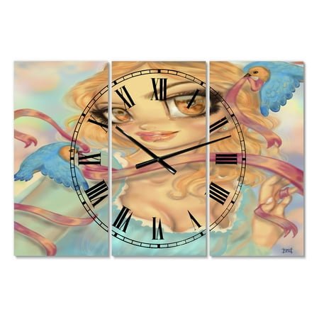 Designart 'Cinderella' Oversized Modern Wall Clock