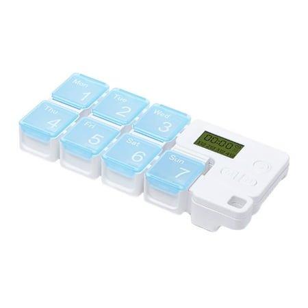 Electronic Pill Dispensers, Electronic Pill Boxes, Digital Pill Organizer, Electronic Pill Organizers, Weekly Pill Box with AM/PM Automatic Alarm Reminder, Portable 7-Day Travel Pill Dispenser