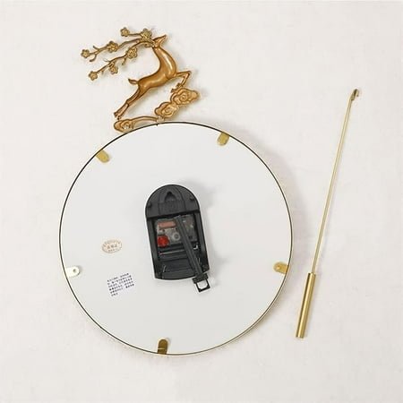 Exquisite Vintage Chinese - Inspired Wall Clock Luxurious Brass Crafted Timepiece Silent Quartz Clock Ideal for Bedroom Living Room and Salon Decor in Elegant Brass Hue