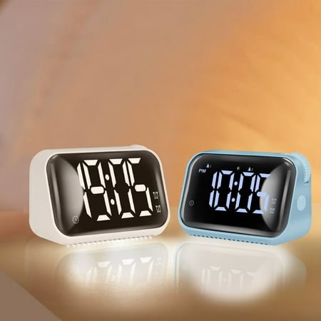 Gmluru Big Digital Clock LED Large Screen Intelligent Digital Alarm Clock With Nightlight, Alarm Clock, 5-Segment Brightness Adjustment Gear To Adjust The Volume,Built-In Battery