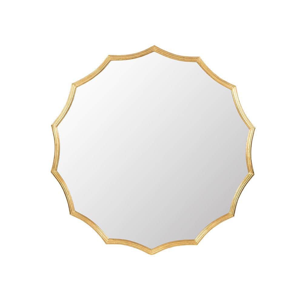 Gold 40 in. W x 40 in. H Art Deco Sunburst Iron...